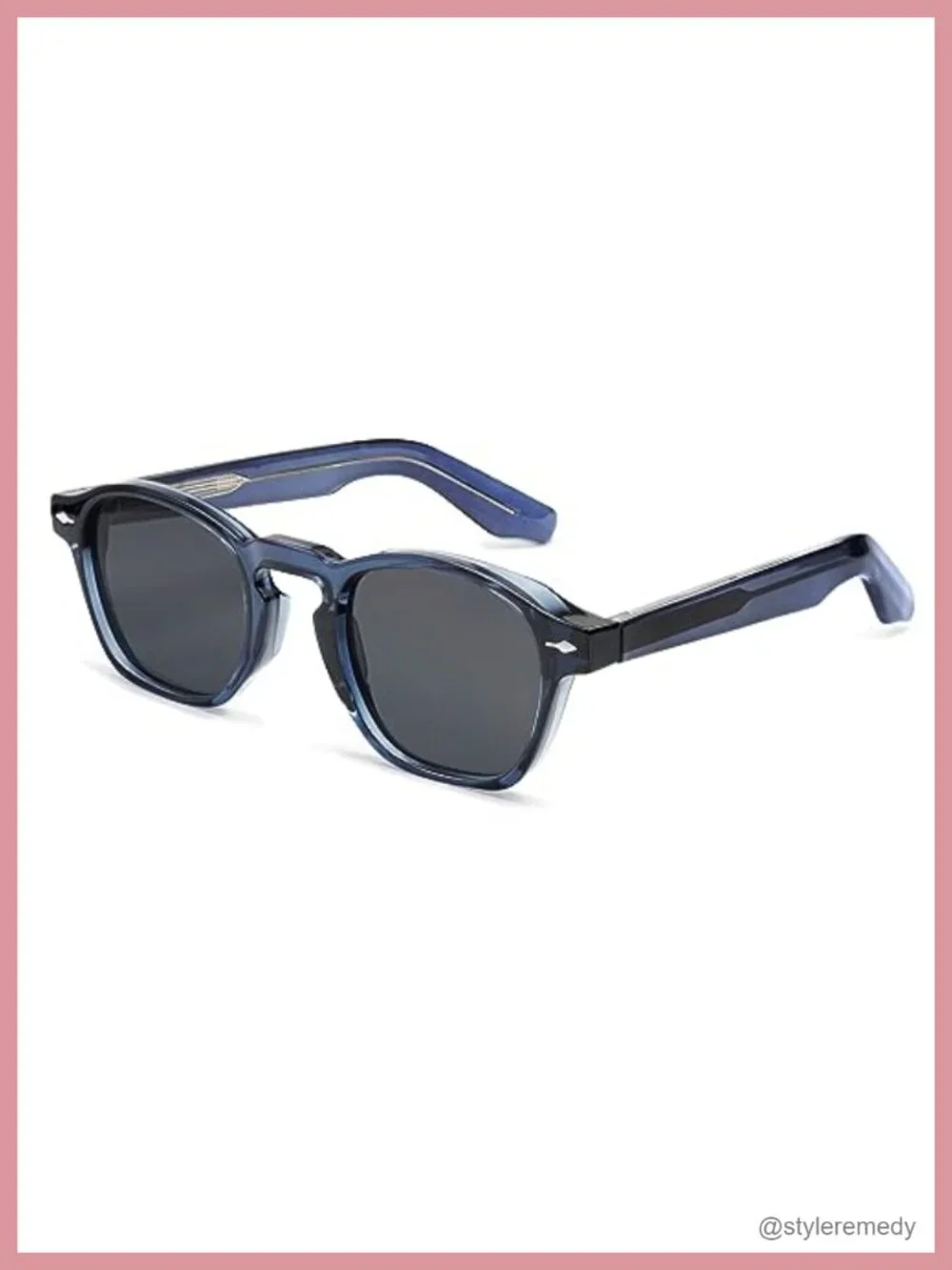 Retro Square Sunglasses UV400 Protection Slim Frames Vintage Intellectual Style